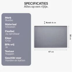 Buxibo - Siliconen Placemat Voor Voerbak Van Hond Of Kat - Waterdichte Placemat Voor Voer Huisdieren - Wasbaar - 30x47cm - Grijs 11 Buxibo - Siliconen Placemat Voor Voerbak Van Hond Of Kat - Waterdichte Placemat Voor Voer Huisdieren - Wasbaar - 30x47cm - Grijs -Merkloos Verkoopwinkel 1200x1200 2345