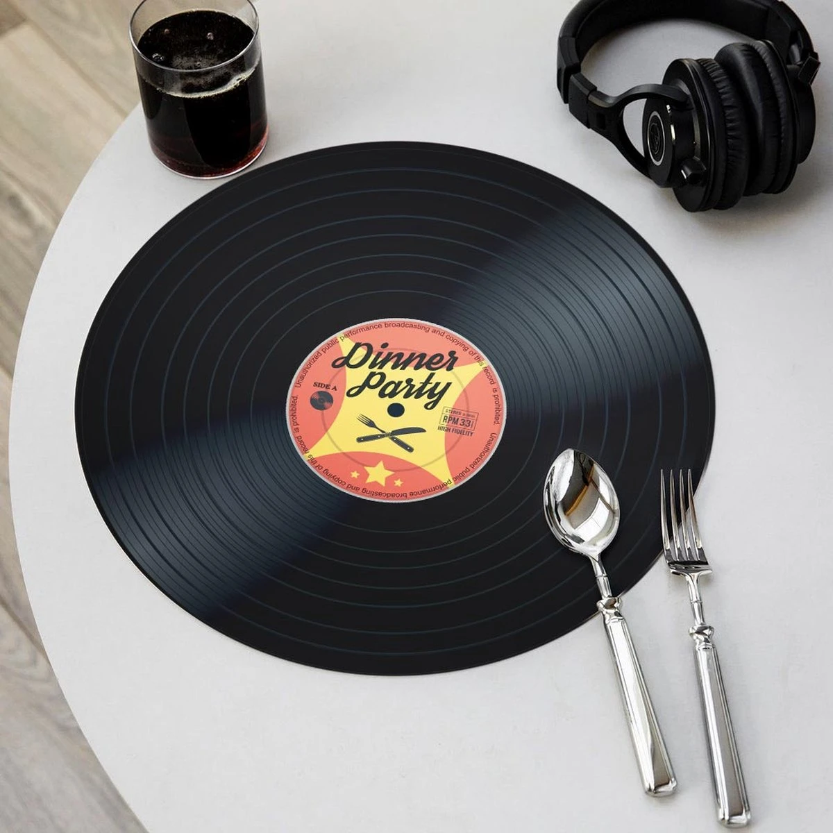 MikaMax Vinyl Placemats - Placemats - Retro - Lp Placemats - Makkelijk Schoon Te Maken - Geleverd In Een Design Hoes - 4 Stuks - 3mm Dik 6 MikaMax Vinyl Placemats - Placemats - Retro - Lp Placemats - Makkelijk Schoon Te Maken - Geleverd In Een Design Hoes - 4 Stuks - 3mm Dik - Afbeelding 6