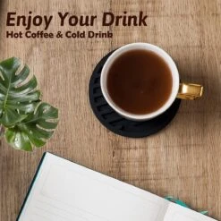 BOTC Siliconen Onderzetters Met Houder - Set Van 10 - Onderzettersset - Onderzetters Voor Glazen - Zwart -Merkloos Verkoopwinkel 1200x1200 2459