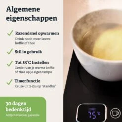 Shutterlight Verwarmde Onderzetter – Tot 85°C – 9 Standen – Timer – Warmhoudplaat Voor Mok Thee & Koffie – Mug Heating Plate – Cup Warmer -Merkloos Verkoopwinkel 1200x1200 2498