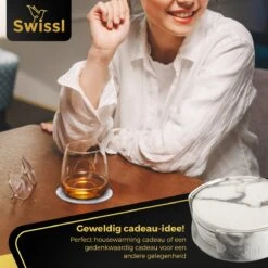 Onderzetters Voor Glazen Met Houder Swissl - Wit - Kunstleer - Marmeren Uitstraling 6 Stuks - Onderleggers -Merkloos Verkoopwinkel 1200x1200 2518