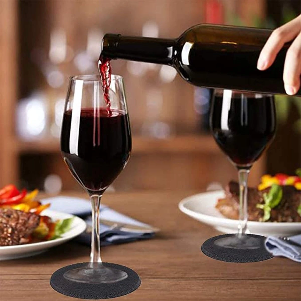 IBright Vilt Onderzetters Voor Glazen - 12 Stuks – Donkergrijs – Vilten Onderzetters Met Houder - Hittebestendig - Absorberend En Duurzaam 6 IBright Vilt Onderzetters Voor Glazen - 12 Stuks – Donkergrijs – Vilten Onderzetters Met Houder - Hittebestendig - Absorberend En Duurzaam - Afbeelding 6