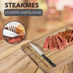 Achaté Bestekset 6 Persoons - 36-delig - RVS - Lepels, Messen, Vorken En Steakmessen - Hoogwaardige Kwaliteit - Vaatwasser Bestendig - Zilver -Merkloos Verkoopwinkel 1200x1200 253