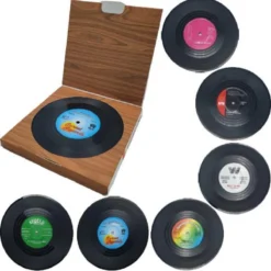 Retro LP + Rockabilly LP - Vinyl Onderzetters - 12 Stuks - Onderzetters Voor Glazen - ODaani -Merkloos Verkoopwinkel 1200x1200 2553