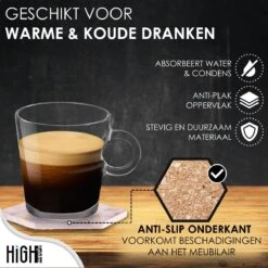 HighSupply Design Onderzetters Van Marmer En Keramiek Voor Glazen – Wit – 6 Onderleggers – Glasonderzetters Met Houder – Kurk -Merkloos Verkoopwinkel 1200x1200 2571