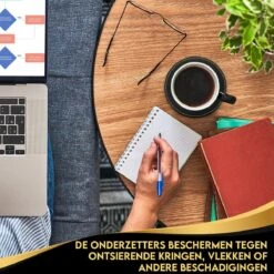 Vaja Trends Luxe Leren Onderzetters Voor Glazen - Met Houder - Set Van 10 - Zwart - Waterafstotend En Hittebestendig -Merkloos Verkoopwinkel 1200x1200 2578