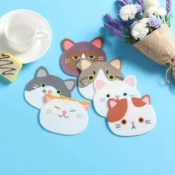Fako Bijoux® - Katten Onderzetters - Onderzetters Voor Glazen - Katten Accessoires - Katten Decoraties - Set Van Zes Onderzetters - Hittebestendig - Antislip - Kattenliefhebber -Merkloos Verkoopwinkel 1200x1200 2582