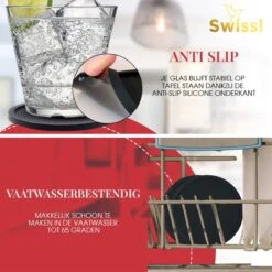 Onderzetters Voor Glazen Swissl – Anti Slip Siliconen – 6 Stuks -Merkloos Verkoopwinkel 1200x1200 2586