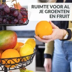 Chefarone Fruit Etagère 3 Laags - Fruitmand Metaal - Fruitschaal - Groentemand - Opberger - Zwart 12 Chefarone Fruit Etagère 3 Laags - Fruitmand Metaal - Fruitschaal - Groentemand - Opberger - Zwart -Merkloos Verkoopwinkel 1200x1200 2602