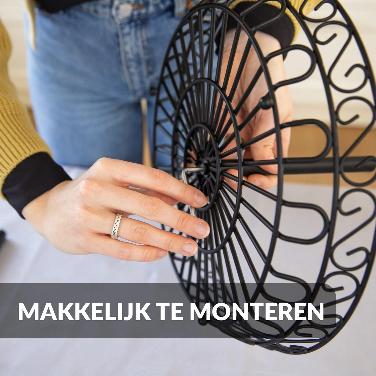 Chefarone Fruit Etagère 3 Laags - Fruitmand Metaal - Fruitschaal - Groentemand - Opberger - Zwart 7 Chefarone Fruit Etagère 3 Laags - Fruitmand Metaal - Fruitschaal - Groentemand - Opberger - Zwart - Afbeelding 7