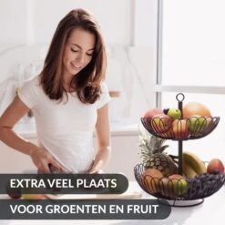 Chefarone Fruit Etagère 2 Laags - Fruitmand Metaal - Fruitschaal - Groentemand - Opberger - Zwart 15 Chefarone Fruit Etagère 2 Laags - Fruitmand Metaal - Fruitschaal - Groentemand - Opberger - Zwart -Merkloos Verkoopwinkel 1200x1200 2611