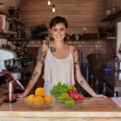 Relaxdays Hangende Fruitmand - Fruitschaal - Etagere Fruit - Hangmand - Draad - 3 Etages -Merkloos Verkoopwinkel 1200x1200 2644