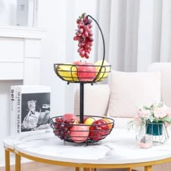 Sens Design Fruitmand Met Houder – Fruitschaal 2 Lagen – Zwart Metaal -Merkloos Verkoopwinkel 1200x1200 2672
