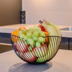 Fruitschaal Zwart – Fruitmand – Metaal – Modern – Medium – 25cm - Baulk® -Merkloos Verkoopwinkel 1200x1200 2677