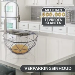 Chefarone Fruitschaal Zwart - Fruitmand - Groentemand - Broodmand - Metaal & Hout -Merkloos Verkoopwinkel 1200x1200 2688