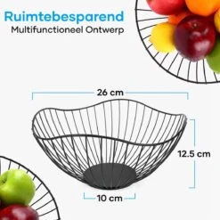 MATTI® - Fruitschaal - Fruitmand - Keuken Accessoires - Trendy Keuken Organizer - Zwart Metaal -Merkloos Verkoopwinkel 1200x1200 2694