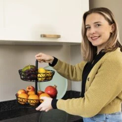 Chefarone Fruit Etagère 2 Laags - Fruitmand - Fruitschaal - Groentemand - Opberger - Metaal - Zwart 11 Chefarone Fruit Etagère 2 Laags - Fruitmand - Fruitschaal - Groentemand - Opberger - Metaal - Zwart -Merkloos Verkoopwinkel 1200x1200 2711