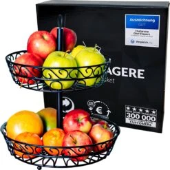 Chefarone Fruit Etagère 2 Laags - Fruitmand - Fruitschaal - Groentemand - Opberger - Metaal - Zwart 15 Chefarone Fruit Etagère 2 Laags - Fruitmand - Fruitschaal - Groentemand - Opberger - Metaal - Zwart -Merkloos Verkoopwinkel 1200x1200 2715