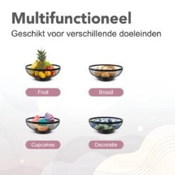 SODEAL Kleine Fruitschaal - Fruitmand - Fruitschaal Zwart -Merkloos Verkoopwinkel 1200x1200 2724