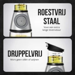 Bolke® Olie- & Azijnstel - Olijfolie Fles Deluxe - Olie Doseerfles - Olie Fles - Keuken - Bbq Accesoires - Oliefles - Doseer Fles- 500ML -Merkloos Verkoopwinkel 1200x1200 2744