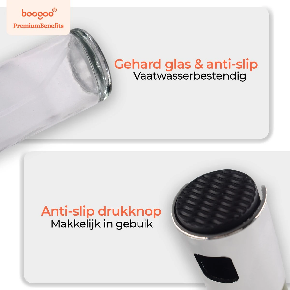 BooGoo® - RVS Olijfolie Sprayer Extreme Deluxe - Olijfolie Fles Verstuiver Voor Keuken - Oliespray - Oliefles - BBQ Accesoires - Olie Pomp Bakspray - Cooking Spray 8 BooGoo® - RVS Olijfolie Sprayer Extreme Deluxe - Olijfolie Fles Verstuiver Voor Keuken - Oliespray - Oliefles - BBQ Accesoires - Olie Pomp Bakspray - Cooking Spray - Afbeelding 8