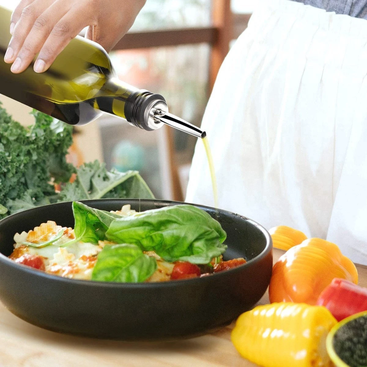 GrillX Olijfolie Fles Met Schenktuit - 500ml - Glazen Oliefles - Inclusief Schenkteut, Trechter & Accessoires - BBQ Accesoires - Sprayer 6 GrillX Olijfolie Fles Met Schenktuit - 500ml - Glazen Oliefles - Inclusief Schenkteut, Trechter & Accessoires - BBQ Accesoires - Sprayer - Afbeelding 6