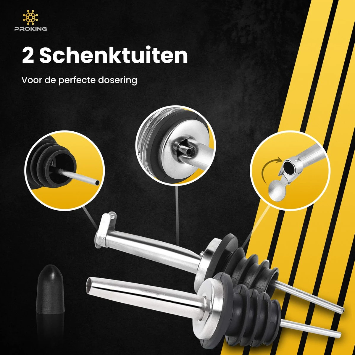 PROKING Olijfolie Fles Met Schenktuit – Olijfoliefles – Schenktuit Olijfolie – Glazen Oliefles – Inclusief Schenktuit, Dop & Trechter – 500 Ml 4 PROKING Olijfolie Fles Met Schenktuit – Olijfoliefles – Schenktuit Olijfolie – Glazen Oliefles – Inclusief Schenktuit, Dop & Trechter – 500 Ml - Afbeelding 4