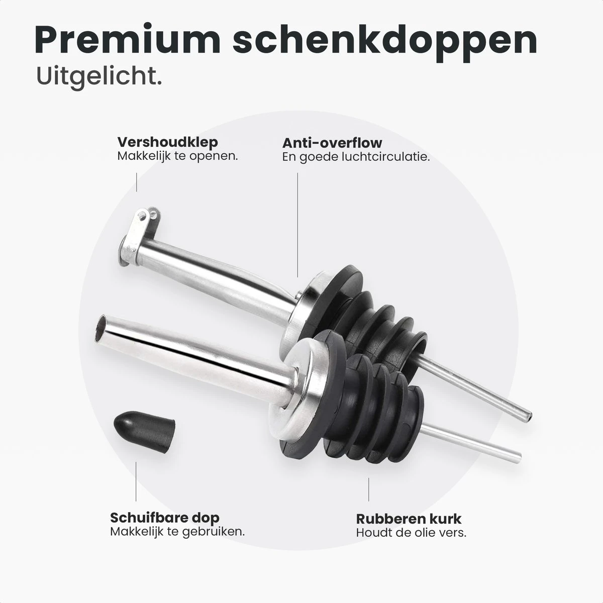 Eagle Olijfolie Fles - Met Schenktuit – Olijfolie/Azijn – 500ml - Oliefles Glas - Inclusief Trechter 3 Eagle Olijfolie Fles - Met Schenktuit – Olijfolie/Azijn – 500ml - Oliefles Glas - Inclusief Trechter - Afbeelding 3