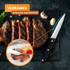 Strex Bestekset 6 Persoons - Zilver - 36-delig - Roestvrij Staal - Lepels, Messen, Vorken En Steakmessen - Hoogwaardige Kwaliteit -Merkloos Verkoopwinkel 1200x1200 284