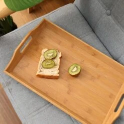 Merkloos Decopatent® Dienblad Rechthoek - Groot Dienblad Met Handvaten - Bamboe Houten Dienblad - Afm 50 X 30 X 6 Cm. -Merkloos Verkoopwinkel 1200x1200 2900