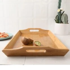 Merkloos Decopatent® Dienblad Rechthoek - Groot Dienblad Met Handvaten - Bamboe Houten Dienblad - Afm 50 X 30 X 6 Cm. -Merkloos Verkoopwinkel 1200x1200 2905