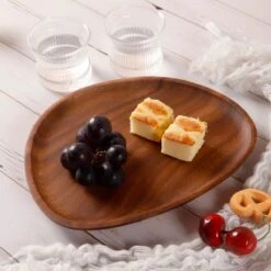 Oliva's - Dienblad / Serveerschaal / Houten Plateau - 21 X 26 Cm - Ovaal - Hout Walnoot -Merkloos Verkoopwinkel 1200x1200 2910