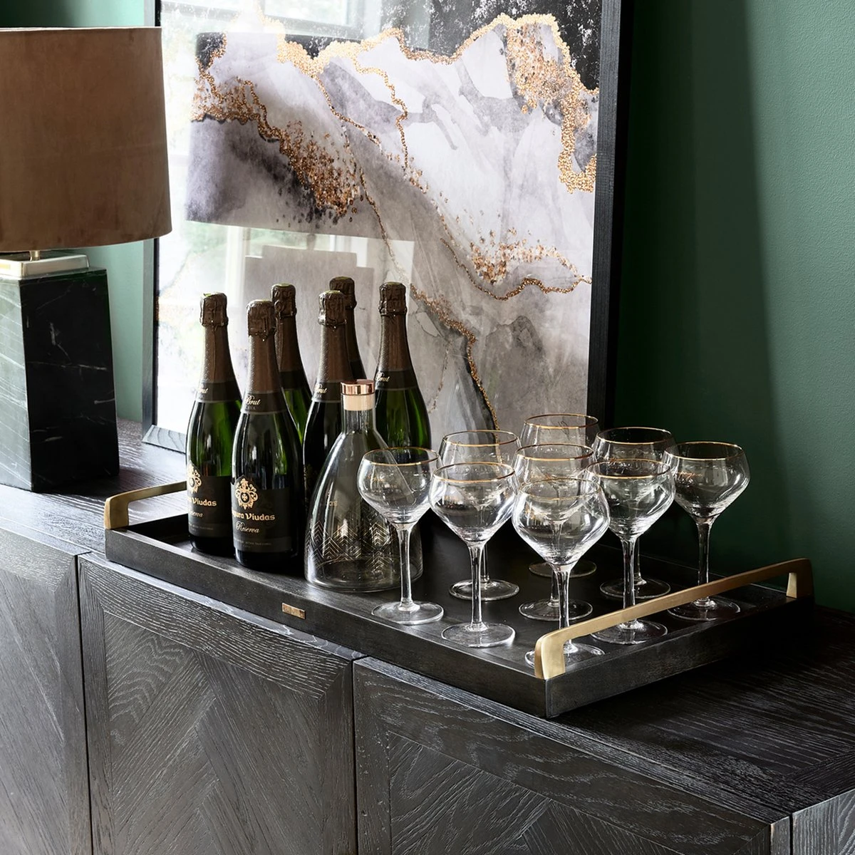 Riviera Maison Dienblad Rechthoek Zwart 80x40 - Fifth Avenue Serving Tray - Zwart 4 Riviera Maison Dienblad Rechthoek Zwart 80x40 - Fifth Avenue Serving Tray - Zwart - Afbeelding 4