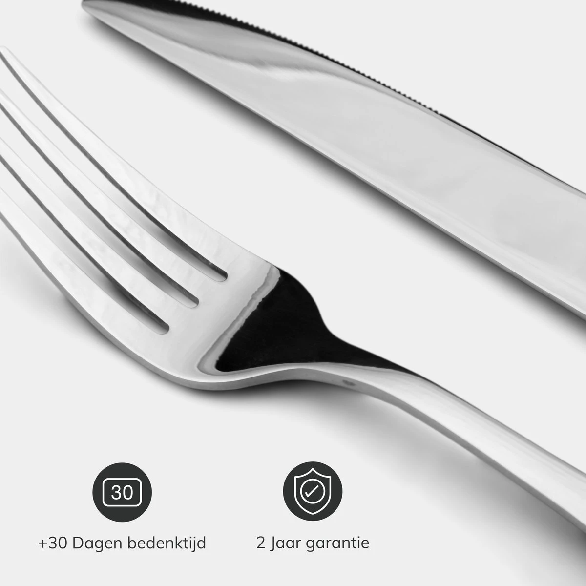 Deleca 6 Persoons Bestekset (36-delig) - Lepels, Messen, Vorken & Steakmessen - Vaatwasserbestendig - Zilver / RVS 2 Deleca 6 Persoons Bestekset (36-delig) - Lepels, Messen, Vorken & Steakmessen - Vaatwasserbestendig - Zilver / RVS - Afbeelding 2