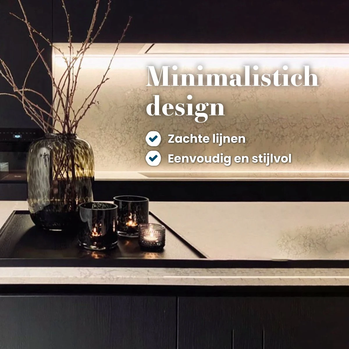 MIRO Houten Dienblad Vierkant - Decoratieve Dienbladen - Serveerblad - Sierblad - 36 X 36 CM - Zwart 2 MIRO Houten Dienblad Vierkant - Decoratieve Dienbladen - Serveerblad - Sierblad - 36 X 36 CM - Zwart - Afbeelding 2