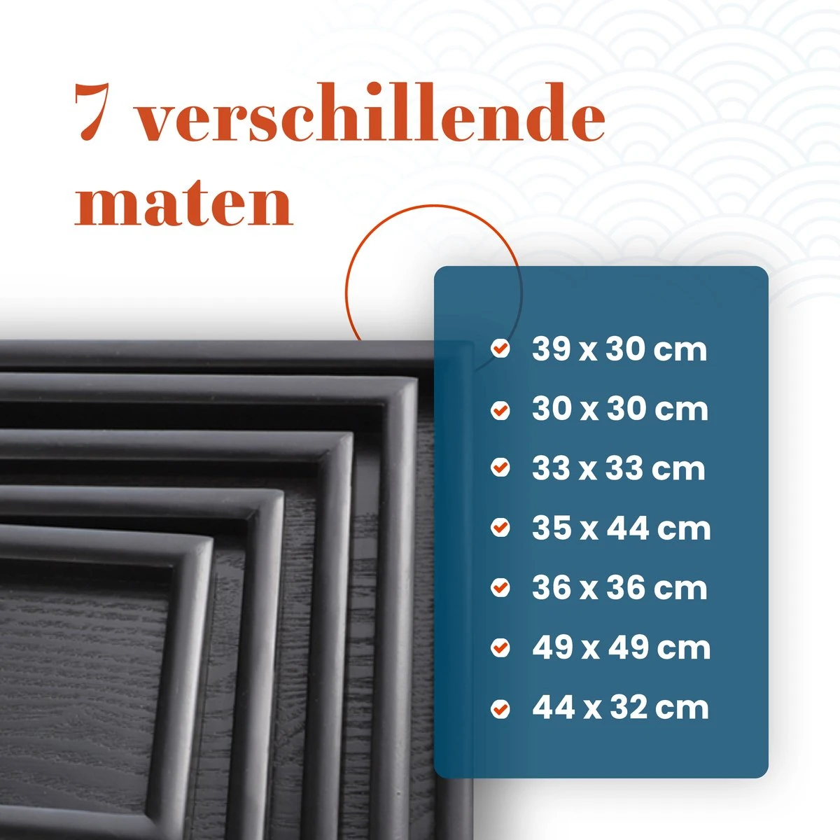 MIRO Houten Dienblad Rechthoekig - Decoratieve Dienbladen - Serveerblad - Sierblad - 39 X 30 CM - Zwart 6 MIRO Houten Dienblad Rechthoekig - Decoratieve Dienbladen - Serveerblad - Sierblad - 39 X 30 CM - Zwart - Afbeelding 6