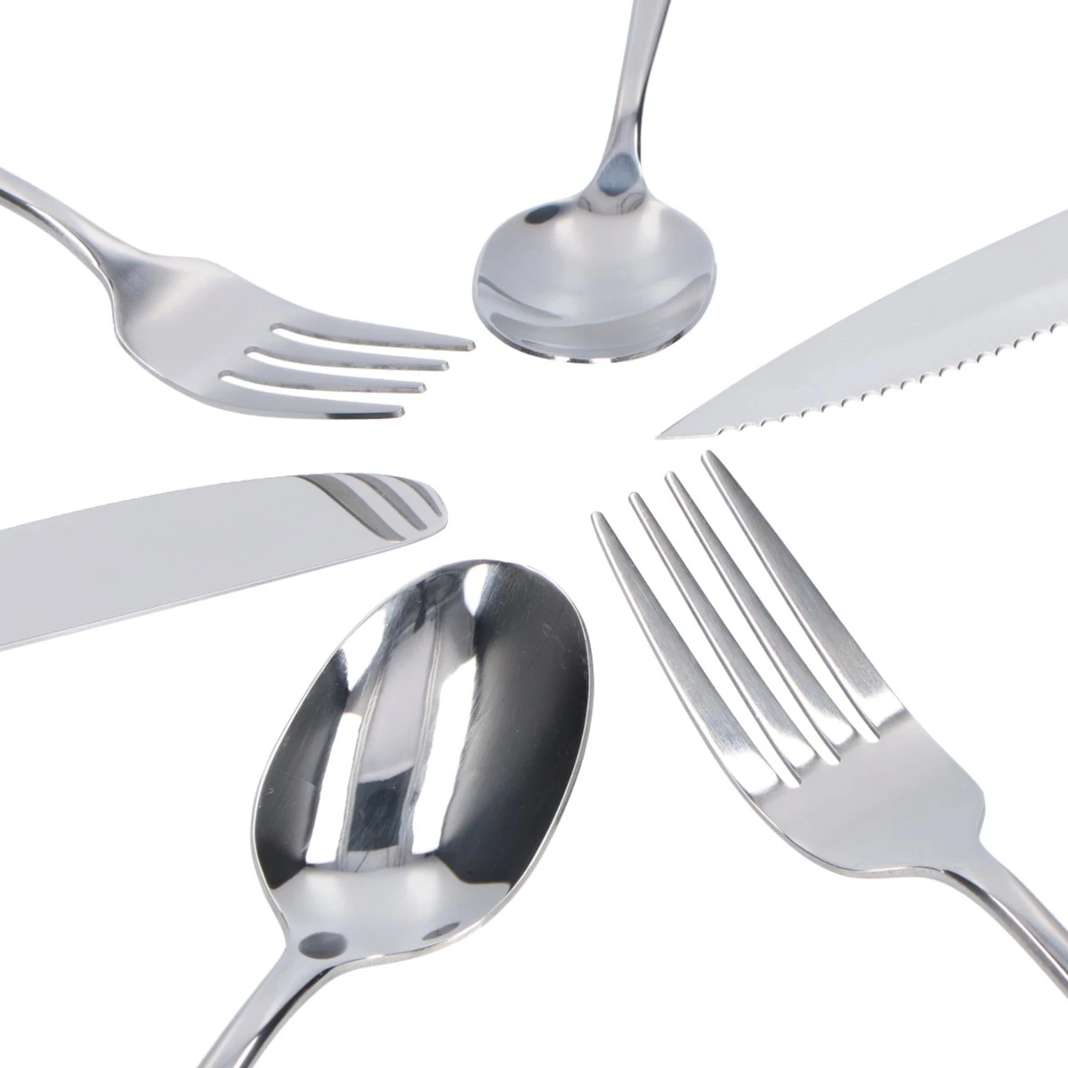 Deleca 6 Persoons Bestekset (36-delig) - Lepels, Messen, Vorken & Steakmessen - Vaatwasserbestendig - Zilver / RVS 8 Deleca 6 Persoons Bestekset (36-delig) - Lepels, Messen, Vorken & Steakmessen - Vaatwasserbestendig - Zilver / RVS - Afbeelding 8