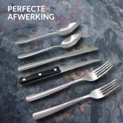 Master Knives 6 Persoons Bestekset (36-delig) - Lepels, Messen, Vorken & Steakmessen - Vaatwasserbestendig - Zilver / RVS -Merkloos Verkoopwinkel 1200x1200 302