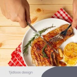 Master Knives 6 Persoons Bestekset (36-delig) - Lepels, Messen, Vorken & Steakmessen - Vaatwasserbestendig - Zilver / RVS -Merkloos Verkoopwinkel 1200x1200 303