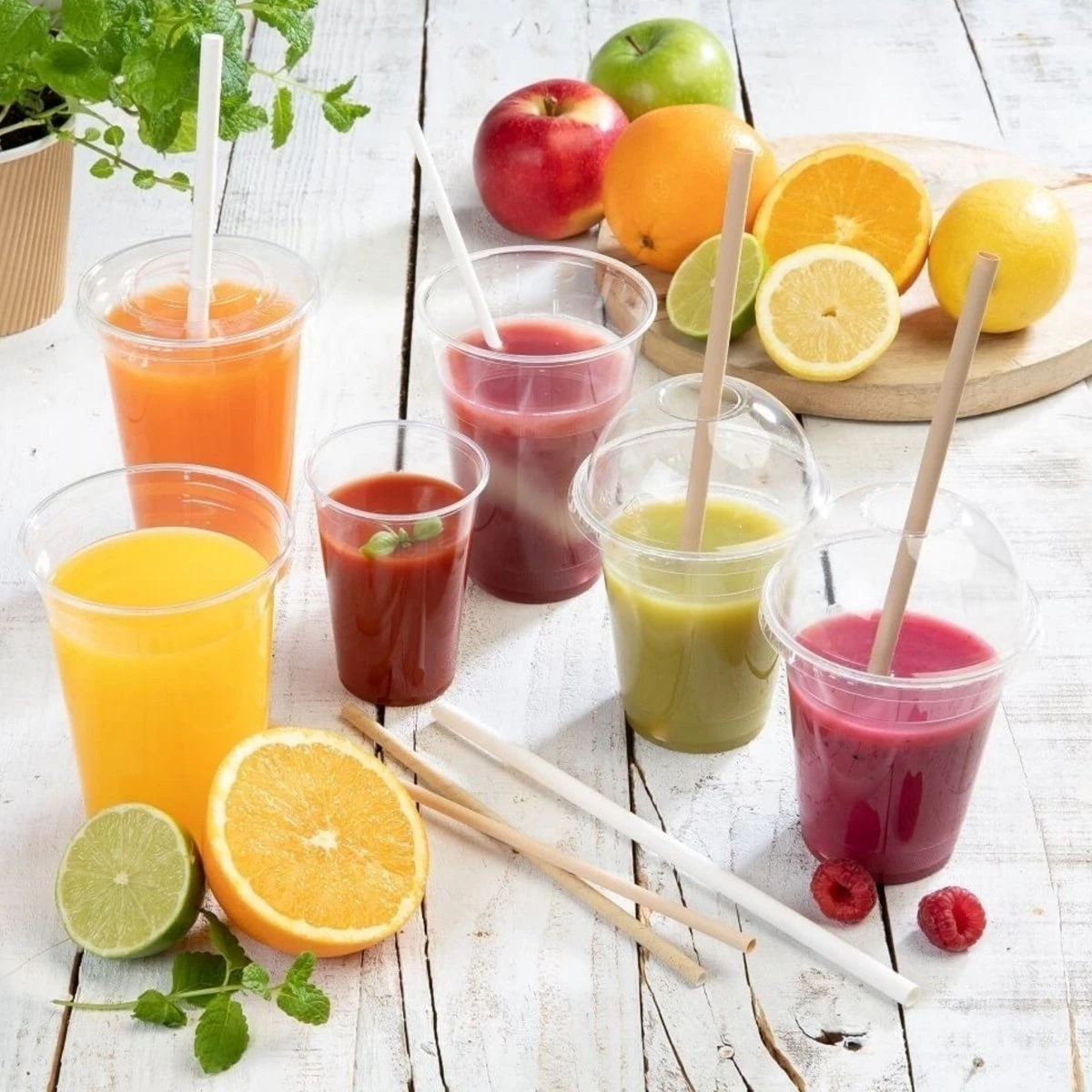 Merkloos Composteerbare Wegwerpbeker Met Dome Deksel Met Gat Voor Frisdrank En Smoothies | 400 Ml | Ø 96 Mm | PLA | 50 Stuks 3 Merkloos Composteerbare Wegwerpbeker Met Dome Deksel Met Gat Voor Frisdrank En Smoothies | 400 Ml | Ø 96 Mm | PLA | 50 Stuks - Afbeelding 3