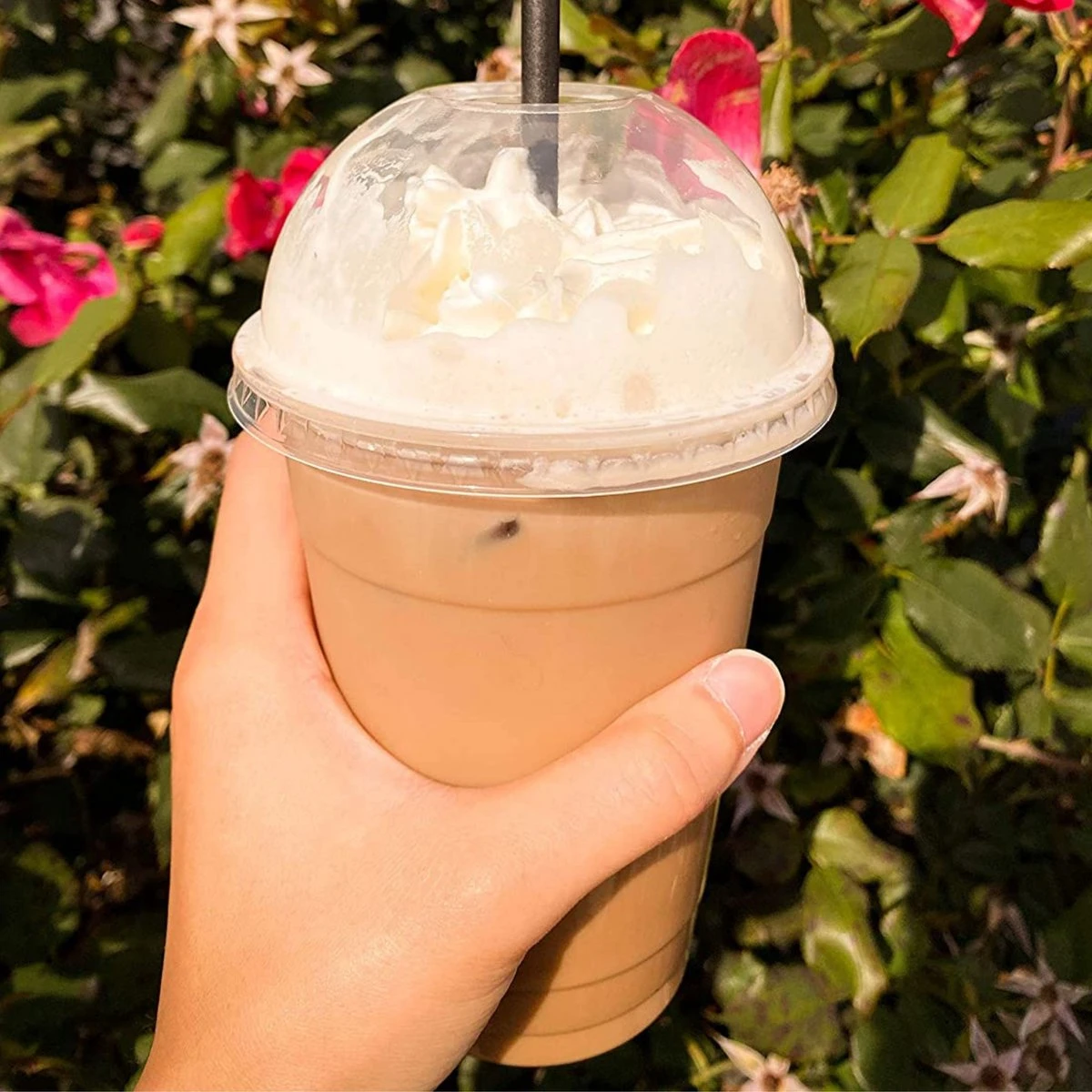 Merkloos Composteerbare Wegwerpbeker Met Dome Deksel Met Gat Voor Frisdrank En Smoothies | 400 Ml | Ø 96 Mm | PLA | 50 Stuks 4 Merkloos Composteerbare Wegwerpbeker Met Dome Deksel Met Gat Voor Frisdrank En Smoothies | 400 Ml | Ø 96 Mm | PLA | 50 Stuks - Afbeelding 4