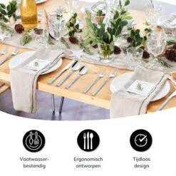 Deleca 6 Persoons Bestekset Deluxe (30-delig) - Vorken, Lepels En Messen - Vaatwasserbestendig - Gehamerd - Zilver / RVS -Merkloos Verkoopwinkel 1200x1200 312