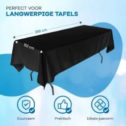 WITTS Luxe Tafelkleed - Waterafstotend - Tafellaken - Zwart - 259x152 CM - Tafelzeil - Tafelkleed Katoen 9 WITTS Luxe Tafelkleed - Waterafstotend - Tafellaken - Zwart - 259x152 CM - Tafelzeil - Tafelkleed Katoen -Merkloos Verkoopwinkel 1200x1200 3121