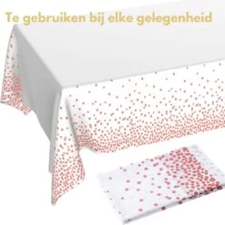 Pazzo Festa - Wegwerp Tafelkleed - 2 Stuks - Wit Rose - Vlek & Geurvrij - Verjaardagen - Gender Reveal - Baby Shower - Party's - -Merkloos Verkoopwinkel 1200x1200 3146