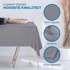 WITTS Luxe Tafelkleed - Hoge Kwaliteit/ Waterafstotend - Tafellaken - Grijs - 259x152 CM - Tafelzeil - Tafelkleed Katoen 9 WITTS Luxe Tafelkleed - Hoge Kwaliteit/ Waterafstotend - Tafellaken - Grijs - 259x152 CM - Tafelzeil - Tafelkleed Katoen -Merkloos Verkoopwinkel 1200x1200 3170