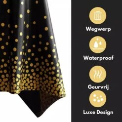 Pazzo Festa - Wegwerp Tafelkleed - 2 Stuks - Zwart - Goud - Vlek & Geurvrij - Verjaardagen - Kerst - Gender Reveal - Baby Shower - Party's - -Merkloos Verkoopwinkel 1200x1200 3189