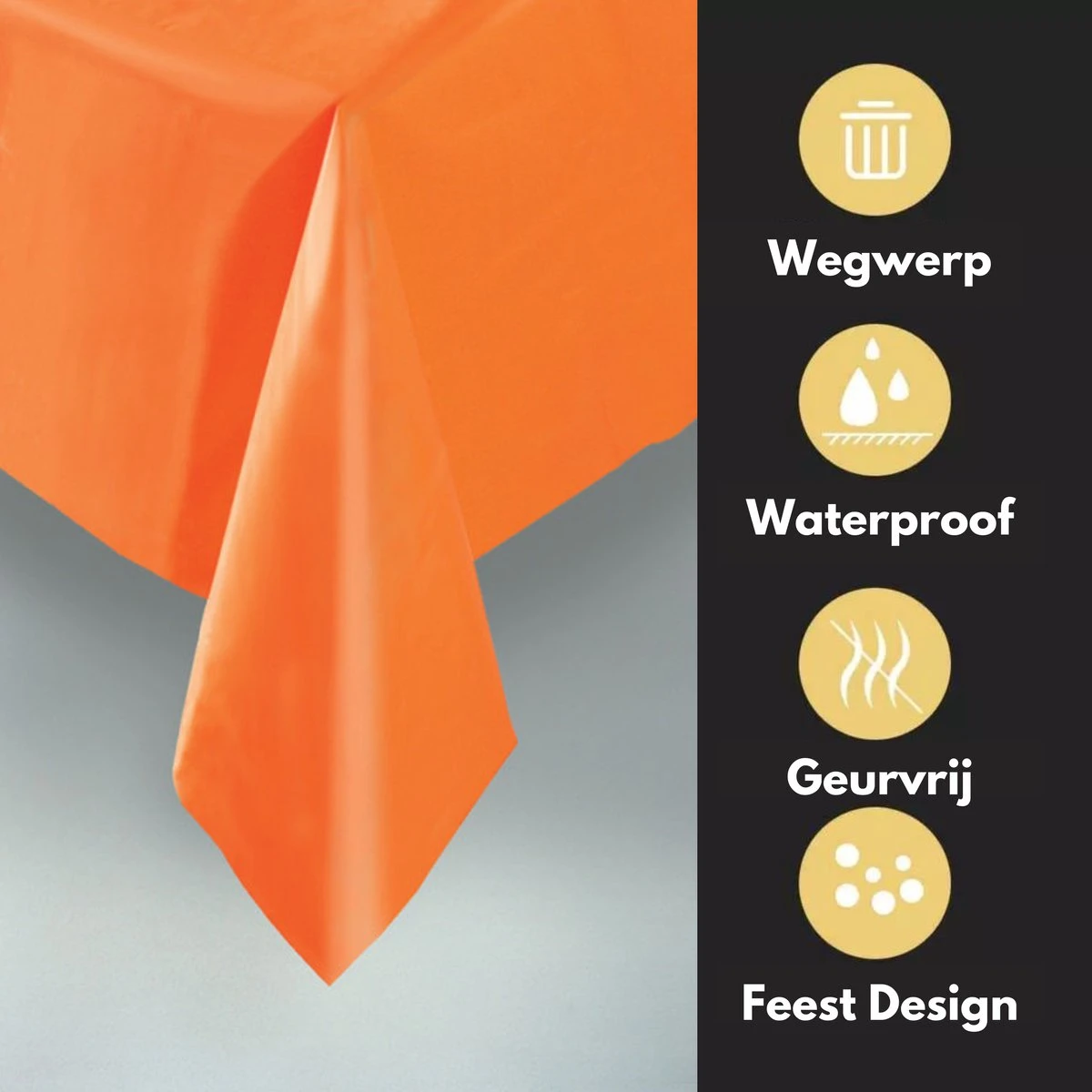 Pazzo Festa - Wegwerp Tafelkleed - 2 Stuks - Oranje - Vlek & Geurvrij - WK 2022 - Nederlandselftal - Holland - WK Versiering 5 Pazzo Festa - Wegwerp Tafelkleed - 2 Stuks - Oranje - Vlek & Geurvrij - WK 2022 - Nederlandselftal - Holland - WK Versiering - Afbeelding 5