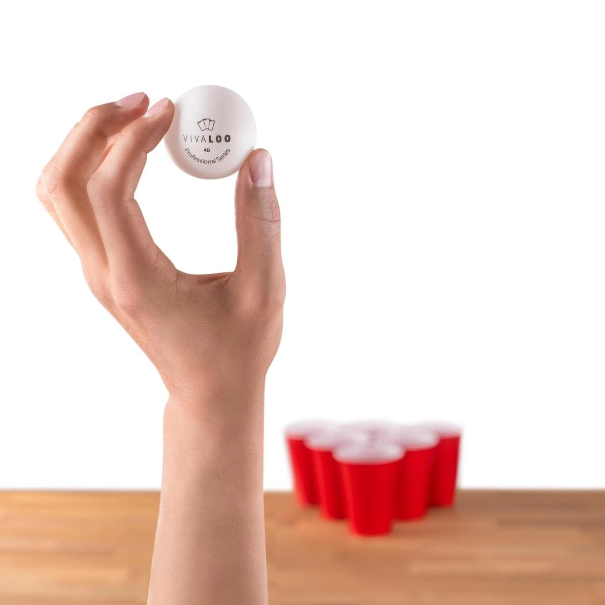 VIVALOO Bierspel – Drankspel - Set Van 100 Plastic Bekers En 12 Beer Pong Ballen – Feest Wegwerpbekers – Rood - 455 Ml 5 VIVALOO Bierspel – Drankspel - Set Van 100 Plastic Bekers En 12 Beer Pong Ballen – Feest Wegwerpbekers – Rood - 455 Ml - Afbeelding 5