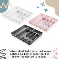 Emhouse XL Bestekcassette Bestekbak Kunststof Besteklade Bestekbak 43,5x42,5x4 Cm Wit -Merkloos Verkoopwinkel 1200x1200 356