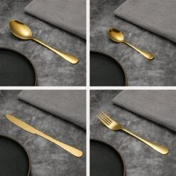 SensaHome - 20-Delige Bestek Set - Inclusief Mes/Vork/Lepel - 4 Personen - Goud 26 SensaHome - 20-Delige Bestek Set - Inclusief Mes/Vork/Lepel - 4 Personen - Goud -Merkloos Verkoopwinkel 1200x1200 37